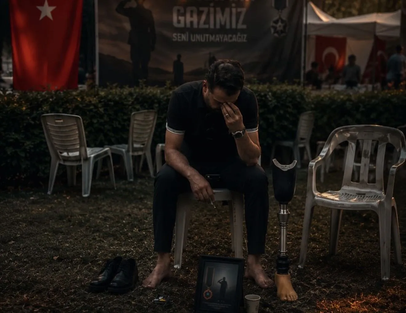 Genel Başkandan Ziyade Herkese Abi Kardeş Evlat Olan Kahraman Bir Gazi